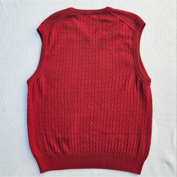 NWOT Lyle & Scott Red Sweater Vest Size M - Picture 7 of 9